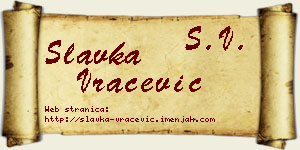 Slavka Vračević vizit kartica